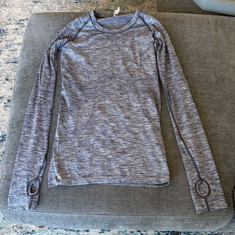 Lululemon Athletica Charcoal Heather Long Sleeve Top